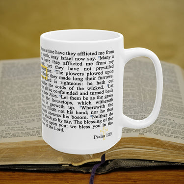 Psalm 129 Full Text - 15oz Coffee Mug